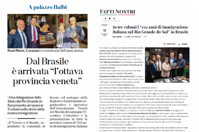 A mídia italiana deu amplo destaque aos lançamentos